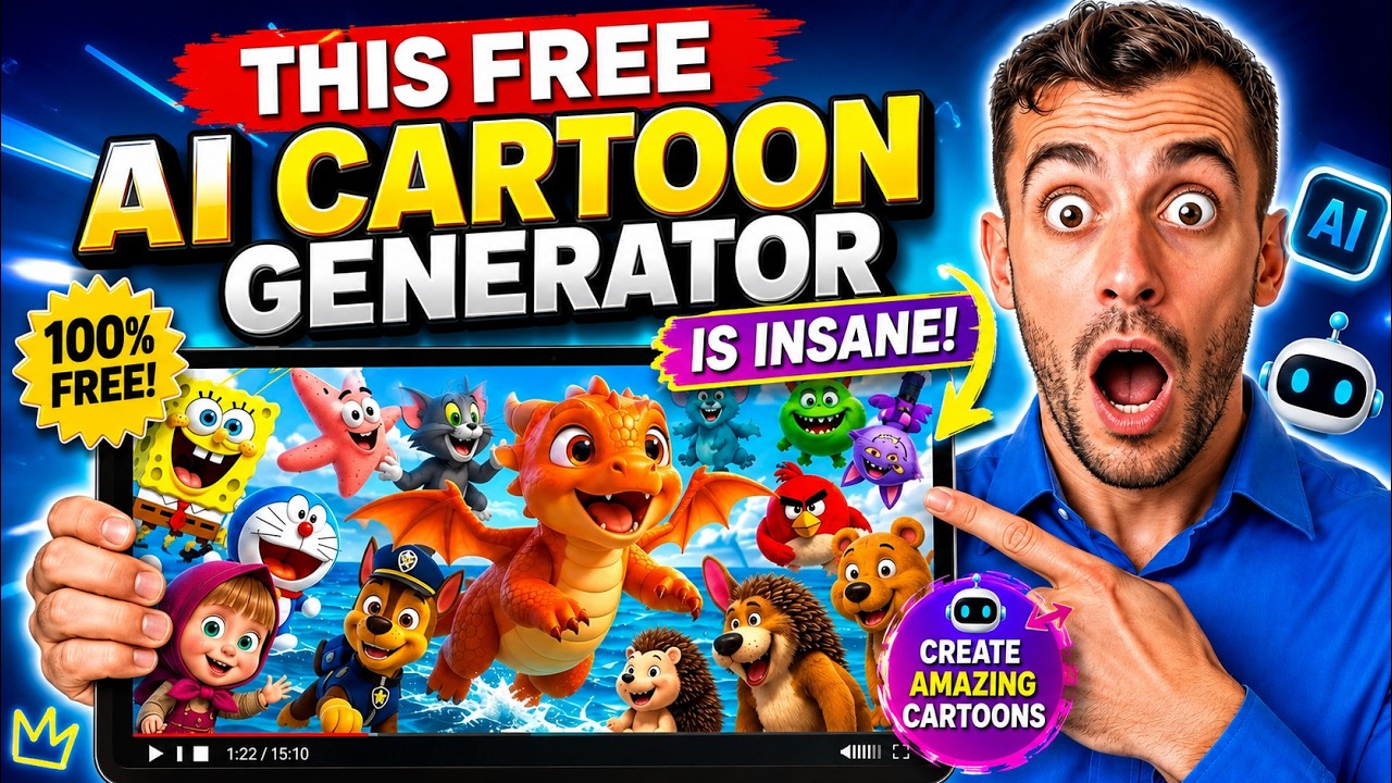 This FREE AI Cartoon Generator is INSANE!