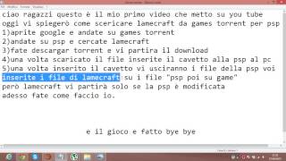 come scaricare lamecraft per psp da games torrent