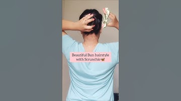 LowBun/hack wth scrunchie #hair #hairstyle #shorts #youtubeshorts #hack #trending #fyp #hairtutorial