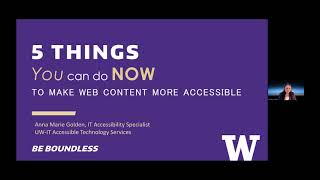 5 Things YOU can do NOW to Make Web Content More Accessible