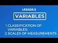 Lesson 5 classification of variables and scales of measurement nominal ordinal interval ratio