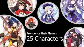 Genshin Impact All 25 Character Names | How to Pronounce Them? (CORRECTLY)