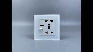 Ổ cắm đôi 3 chấu kèm công tắc Tenko TK-F71-D-28 Trắng I Tenko.com.vn