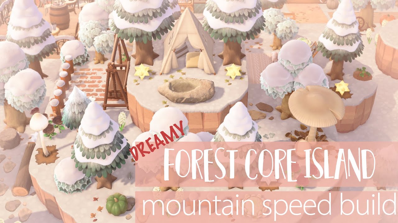 DREAMY FORESTCORE ISLAND MOUNTAIN ⛰ Animal Crossing New Horizons Speed Build 🌲 Renovations Part 1