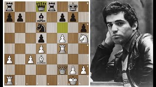 Гарри Каспаров проводит блестящую атаку в партии против Таля! Шахматы.