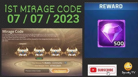 MLA 1ST MIRAGE CODE 07-07-2023