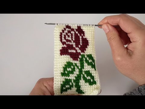 (1. video) Güllü tunus Patik yapımı 🧶#patikmodelleri #keşfet #knitting #tunusişipatikmodelleri