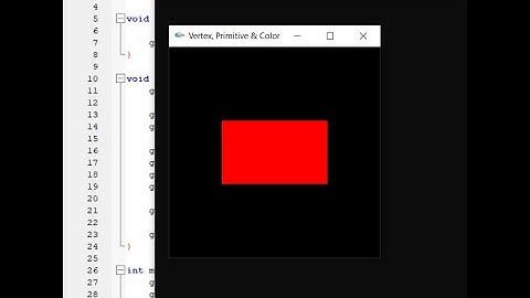 Draw A Quads In OpenGL | GLUT TUTORIAL