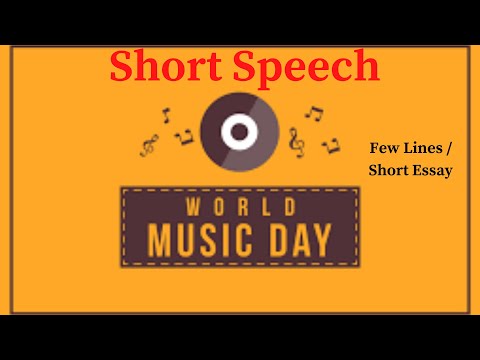 short speech on world music day
