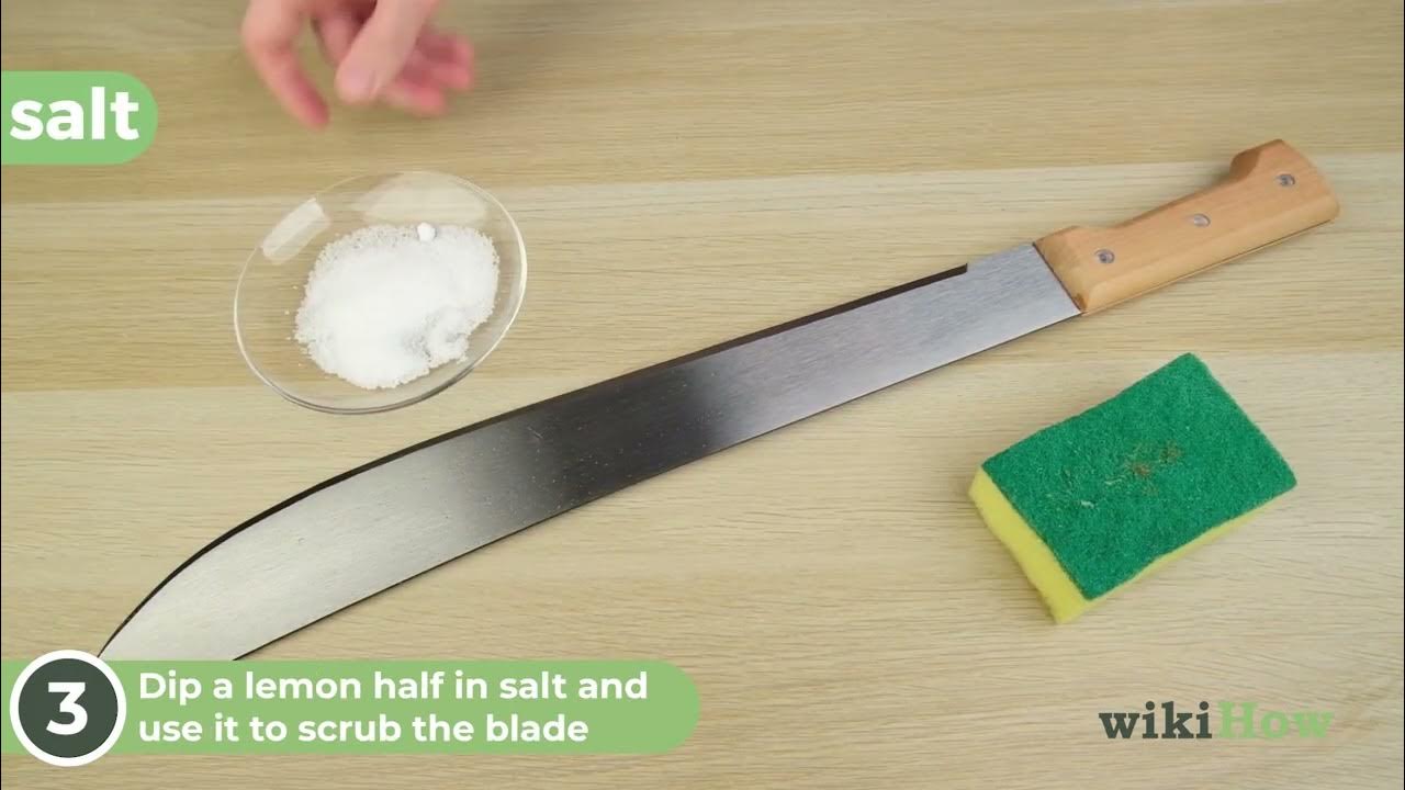 How to Remove Rust From an Old Knife by Scrubbing With Lemons and Salt