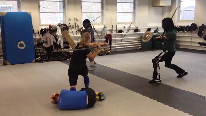 Julia Yli-Hukka working her Montante sword skills ...
