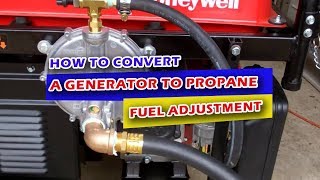 How to Convert a Generator to Propane: Fuel Adjustment