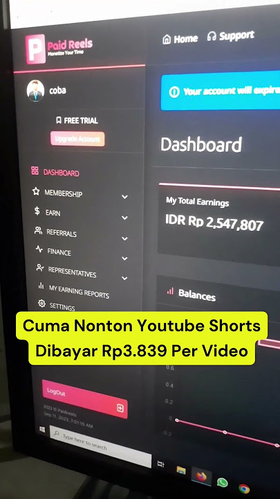 Nonton Youtube 15 Detik Dibayar Rp3.900 #shorts