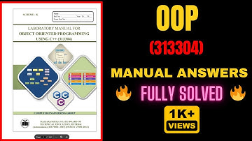(OOP)   ||manual answer | k scheme msbte | OOP | 3rd semester 313304