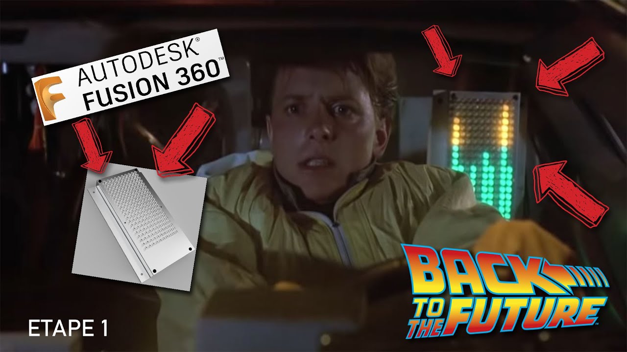 Back to the Future Status Indicator Display (SID) sous Fusion360 étape