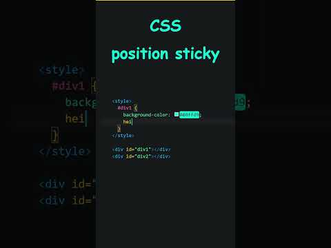 CSS position sticky