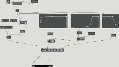 comb filter kick/max msp/fendoap コムフィルター　キック