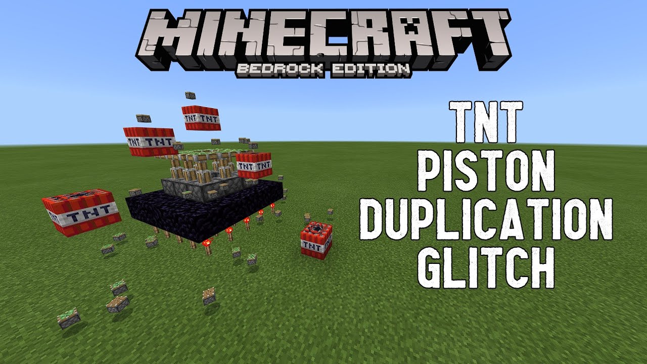 Minecraft Bedrock - TNT PISTON DUPLICATION GLITCH (PS4, MCPE, XBOX, 10 & Switch) - YouTube