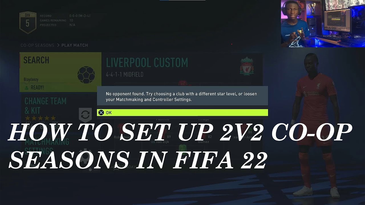 Fifa 22 How To Setup 2v2 Co-Op Seasons With Friends Online 2v2 Co-op Fifa 22