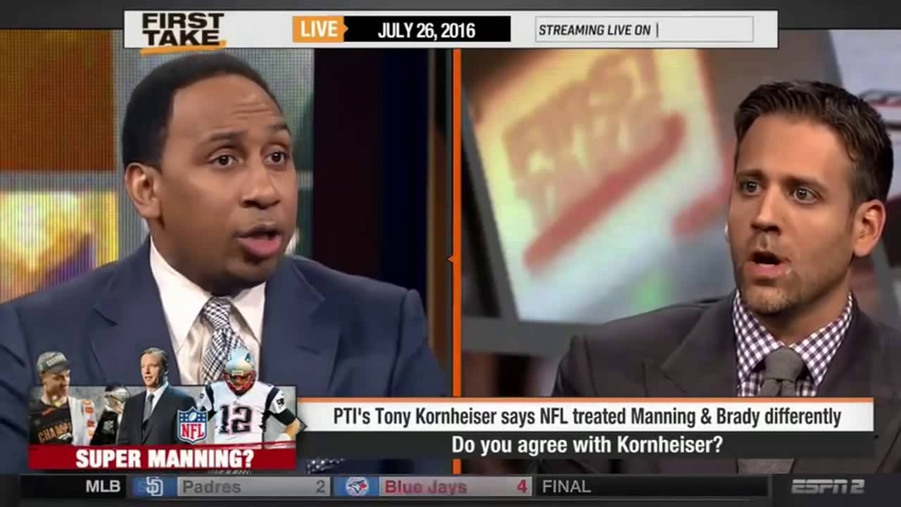 ESPN First Take Did NFL Treat Peyton and Brady Differently - YouTube