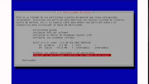 como instalar DEBIAN (linux) en modo texto/comando