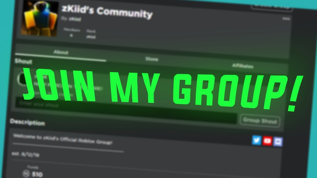 JOIN MY ROBLOX GROUP! - YouTube