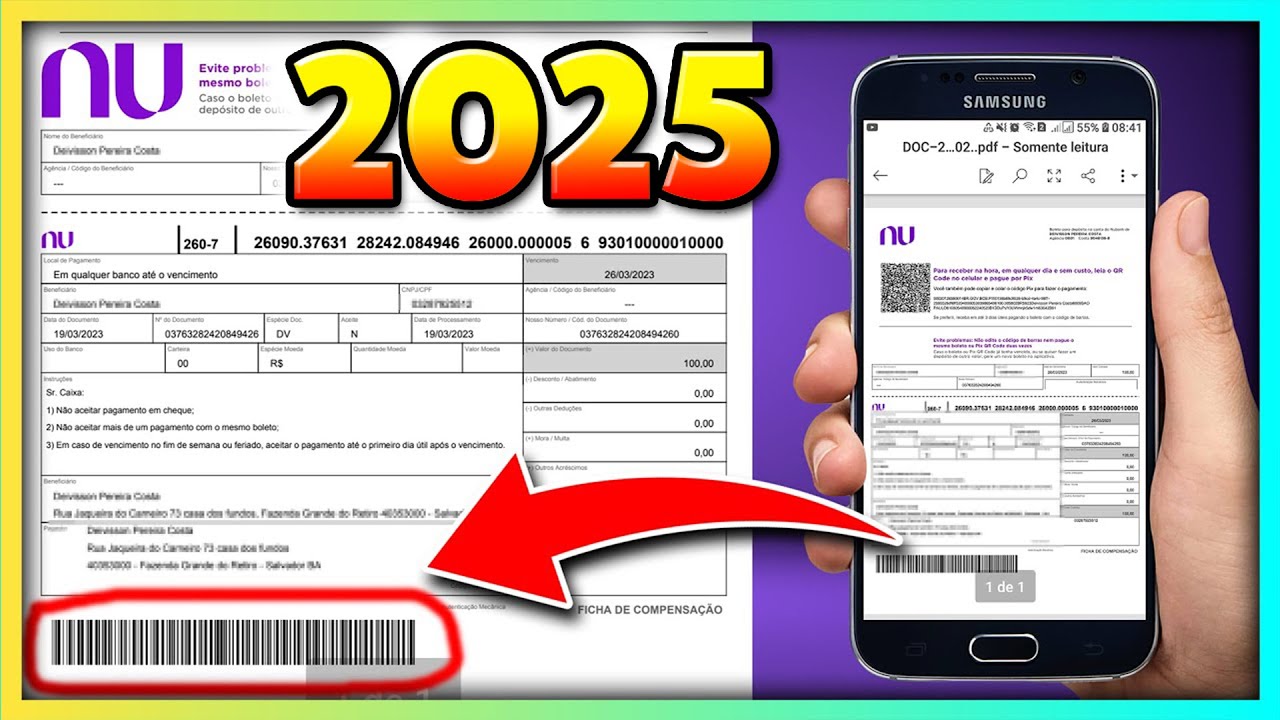 Como gerar boleto nubank e enviar pelo whatsapp ou e mail para outra