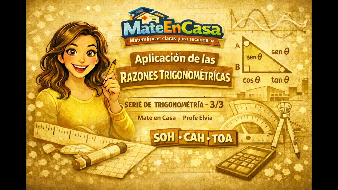 Aplicación de Razones Trigonométricas (parte 3 de 3)