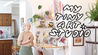 art studio tour ✿ workspace in my 1bd apartment