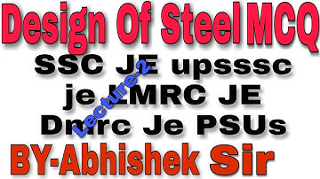 Design Of Steel And Masonry Structure || Important MCQ Part-2 || By Abhishek sir || Engineers Study
