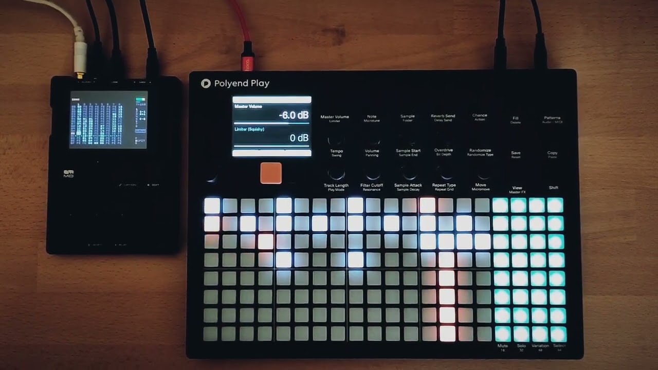 Short Qebo test with Dirtywave M8 Tracker and Polyend Play