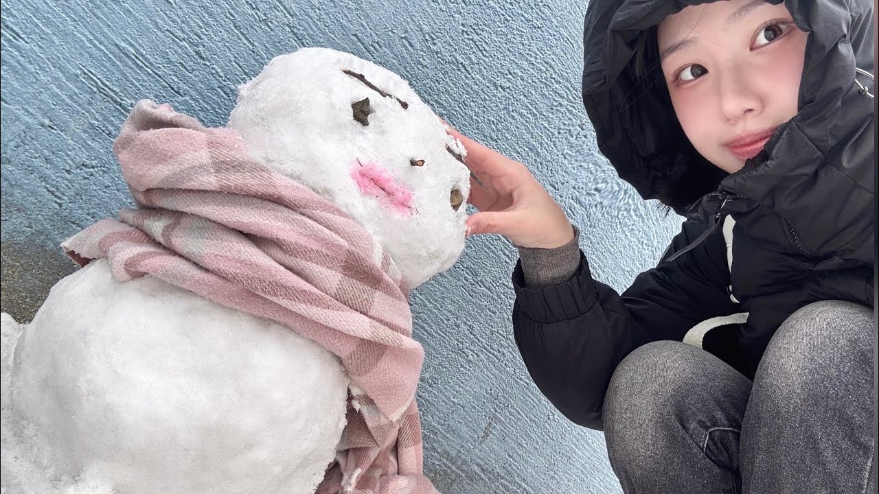 [VLOG] 눈사람☃️     딸기케이크🍓