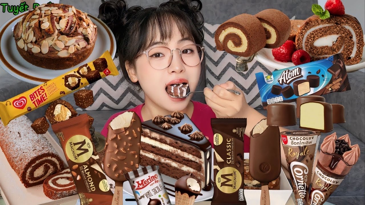 🍦🍰Mukbang Tất Cả Bánh Ngọt Và Kem Socola Ngon Ngất Ngây| Mukbang All Cakes And Chocolate Ice Cream