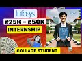 Infosys PAID Internship for College Students || Earn ₹25k - ₹50k per month💵