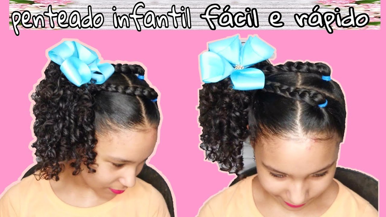 PENTEADO INFANTIL SIMPLES E RÁPIDO PARA CACHEADAS 