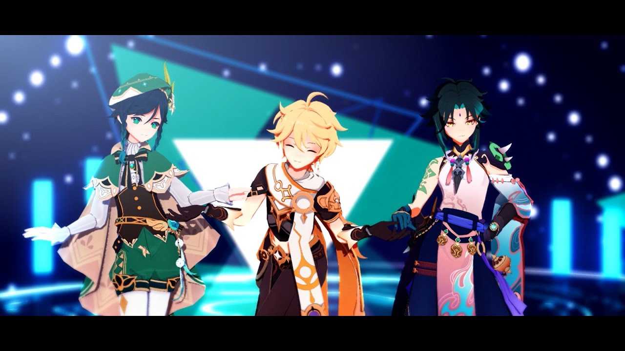 【MMD 原神 / Genshin Impact 】Shake it !【Venti , Aether , Xiao 】