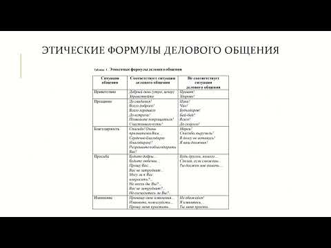 Этические принципы делового общения