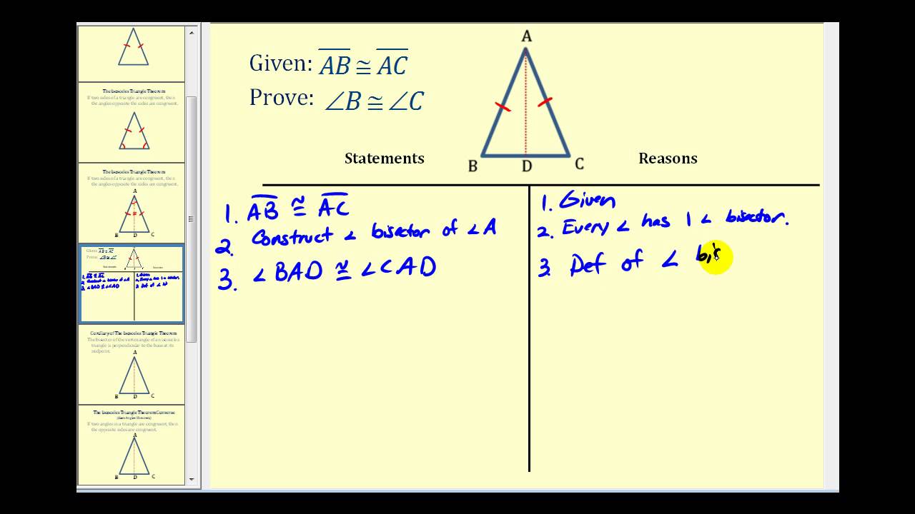 Geometric Proofs: Two Column Proofs (solutions, examples, videos For Two Column Proof Worksheet