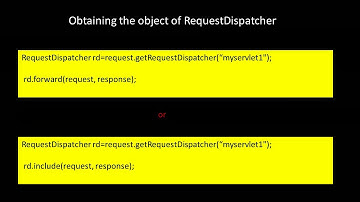 Introduction to  RequestDispatcher interface