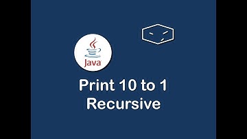 print 10 to 1 recursive in java