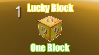 one block lucky block in minecraft