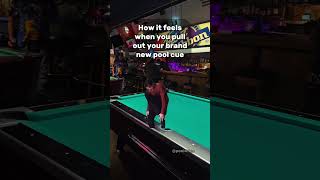 How it feels to have a brand new pool cue #8ball #9ball #poolmemes #pool4fun