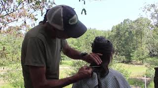 Husband Cuts Wife's Hair ~~  2nd time