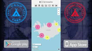 Camping in  Iceland app for Android and iOS  (Camp Trek -  Iceland) screenshot 2
