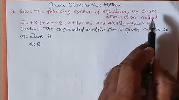 18MATDIP41 Gauss Elimination Method by Madan Talekar.