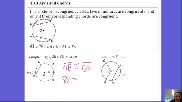 10.3 Arcs and Chords