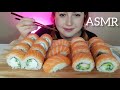 СУШИ🍣 РОЛЛЫ ЛОСОСЬ ФИЛАДЕЛЬФИЯ КИНГ МУКБАНГ АСМР| SUSHI ROLLS SALMON PHILADELPHIA KING MUKBANG ASMR