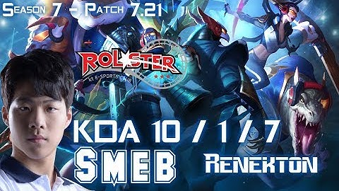 KT Smeb RENEKTON vs JAYCE Top - Patch 7.21 KR Ranked