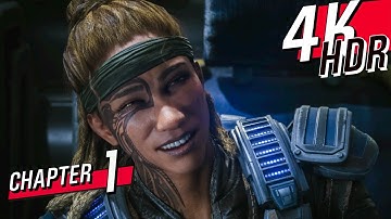 [4K HDR] GEARS 5: Hivebusters (100%, Experienced) Walkthrough Part 1 - Stranded