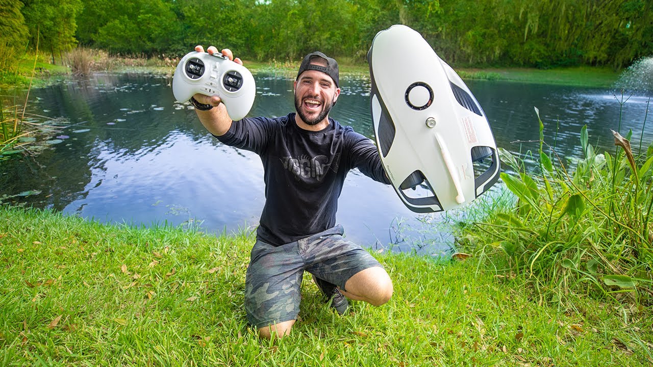 Exploring BackYard POND With Underwater DRONE!!! ($1,000 Machine)